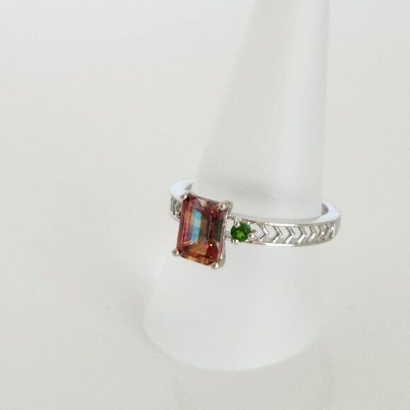 Twilight Topaz - Northern Lights Twilight Topaz Ring SIZE 9 - Picture 6 of 8